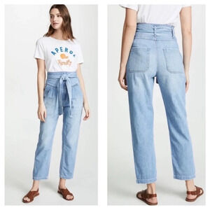 Rebecca Taylor La Vie Drapey Denim Pant Jeans In Edie Wash Size 26